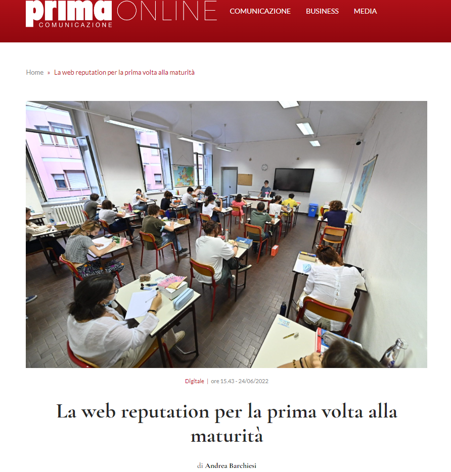 Web reputation maturità