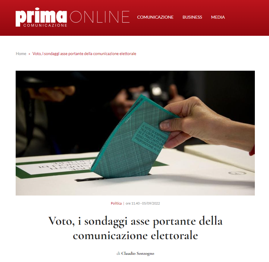 prima comunicazione sondaggi