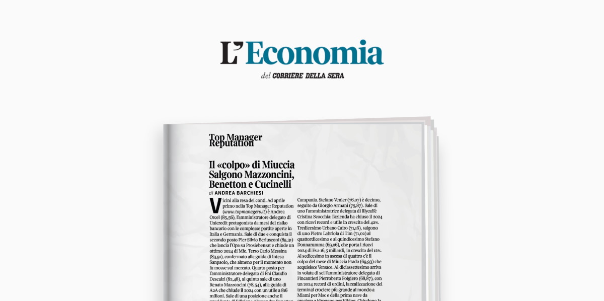 top manager reputation aprile 2025